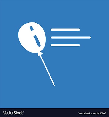 Icon balloon silhouette vector image