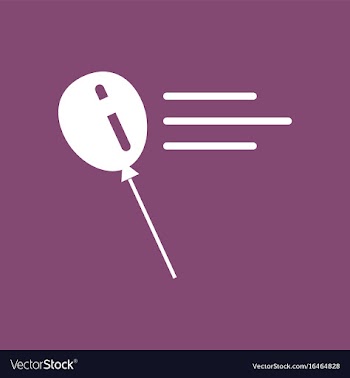 Icon balloon silhouette vector image