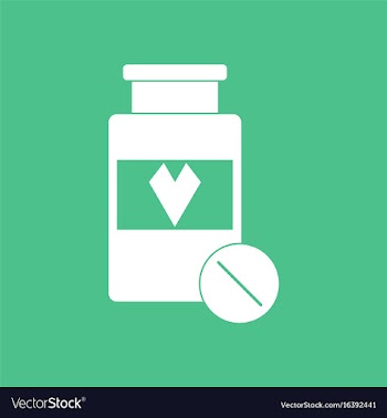 Icon bank with pills vector image