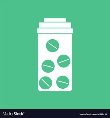 Icon bank with pills vector image