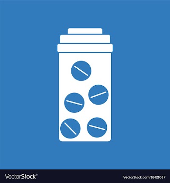 Icon bank with pills vector image