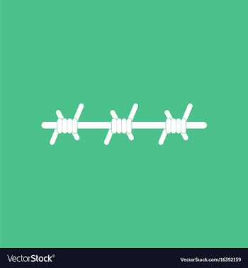 Icon barbed wire vector image
