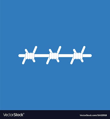 Icon barbed wire vector image