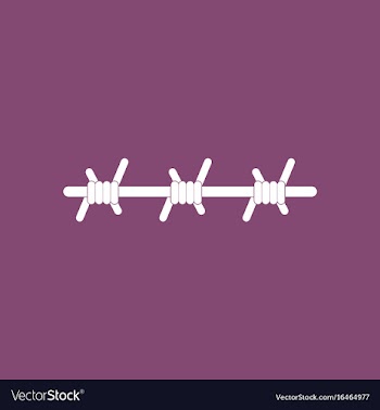 Icon barbed wire vector image