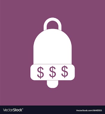 Icon bell with dollar symbol vector image