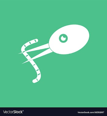 Icon bird and worm vector image