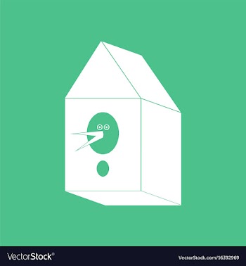 Icon bird house vector image