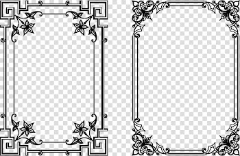 Icon, Black frame European style transparent background PNG clipart