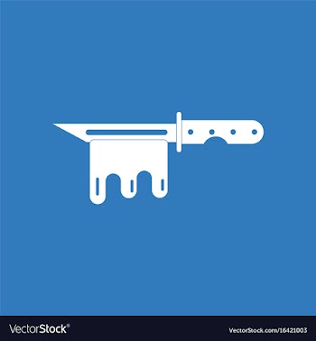 Icon bloody army knife vector image