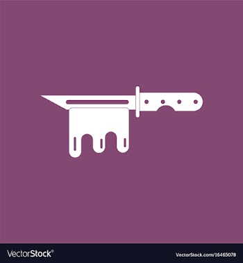 Icon bloody army knife vector image