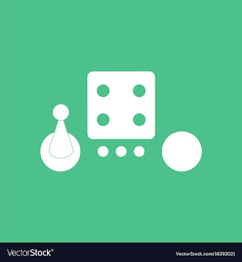 Icon board game piece dice vector image