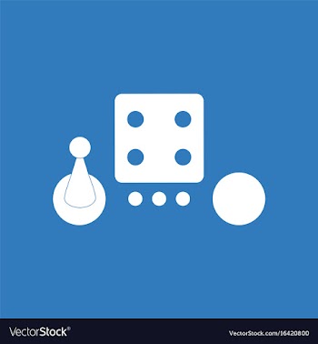 Icon board game piece dice vector image