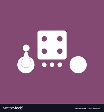 Icon board game piece dice vector image