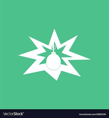 Icon bomb explosion vector image
