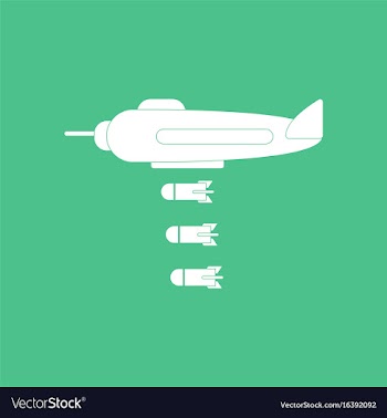 Icon bomber dropped the bombs vector image