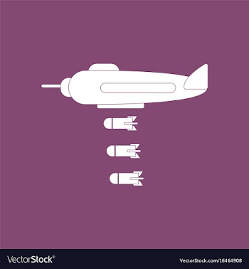 Icon bomber dropped the bombs vector image
