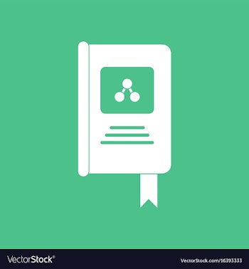 Icon book about molecules vector image