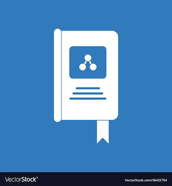 Icon book about molecules vector image