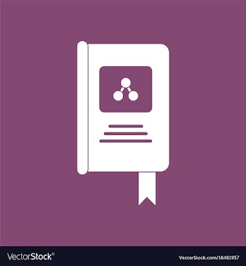 Icon book about molecules vector image