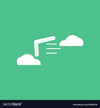 Icon boomerang in the sky vector image