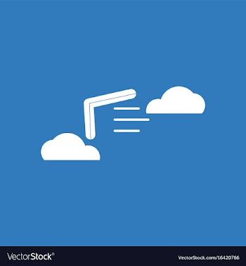 Icon boomerang in the sky vector image