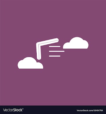 Icon boomerang in the sky vector image