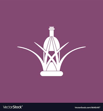 Icon bottle in grass vector image