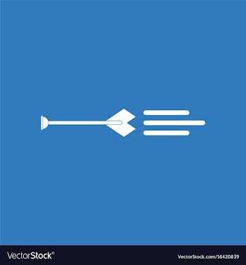 Icon bow arrow vector image