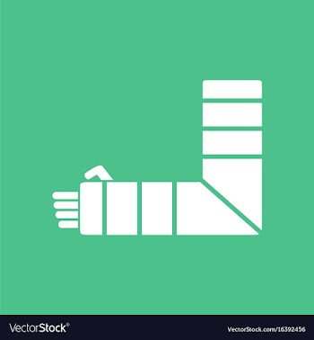 Icon broken arm vector image