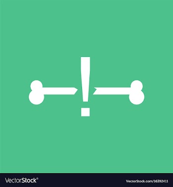 Icon broken bone vector image