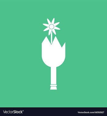 Icon broken bottle and flower vector image