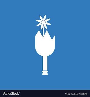 Icon broken bottle and flower vector image