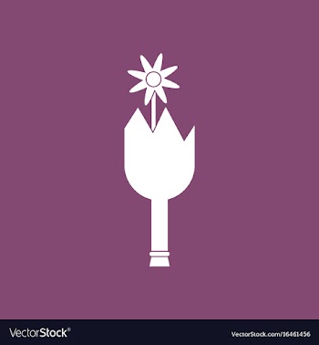 Icon broken bottle and flower vector image