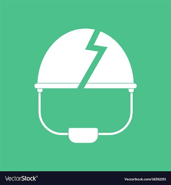 Icon broken military helmet vector image
