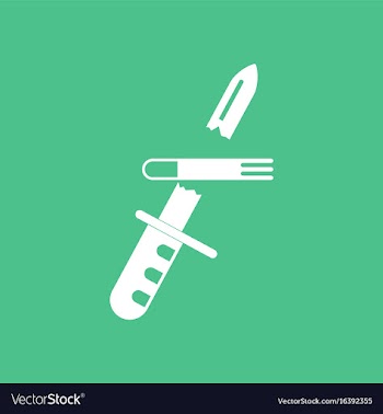 Icon bullet broke knife vector image