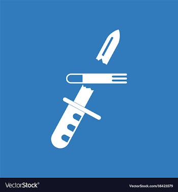Icon bullet broke knife vector image