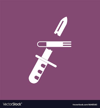 Icon bullet broke knife vector image