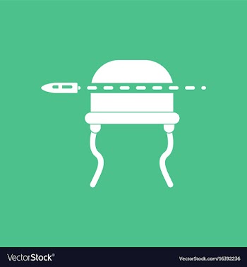 Icon bullet pierced the helmet vector image