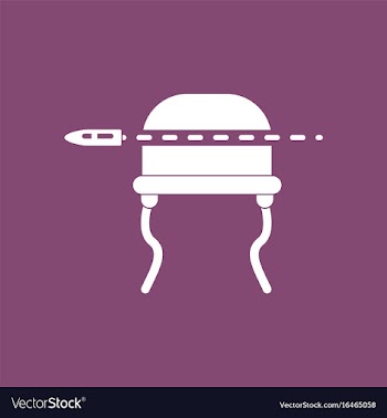 Icon bullet pierced the helmet vector image