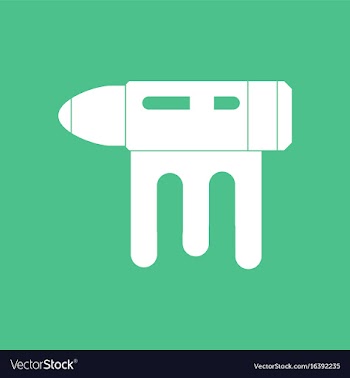 Icon bullet with blood silhouette vector image
