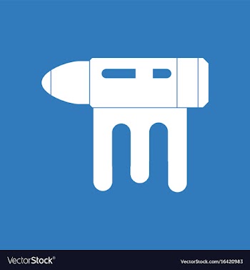 Icon bullet with blood silhouette vector image
