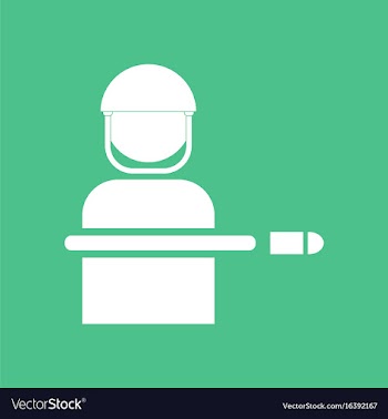 Icon bullet wounded soldier vector image