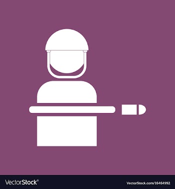 Icon bullet wounded soldier vector image