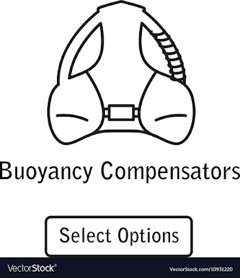 Icon buoyancy compensator scuba diving equipment vector image