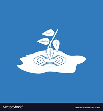 Icon bush and puddle vector image