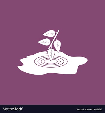 Icon bush and puddle vector image