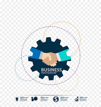 Icon - Business handshake map vector material 