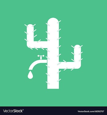 Icon cactus with crane vector image