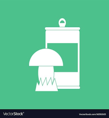 Icon canned and mushroom vector image