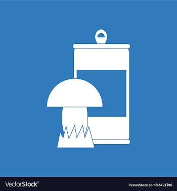 Icon canned and mushroom vector image